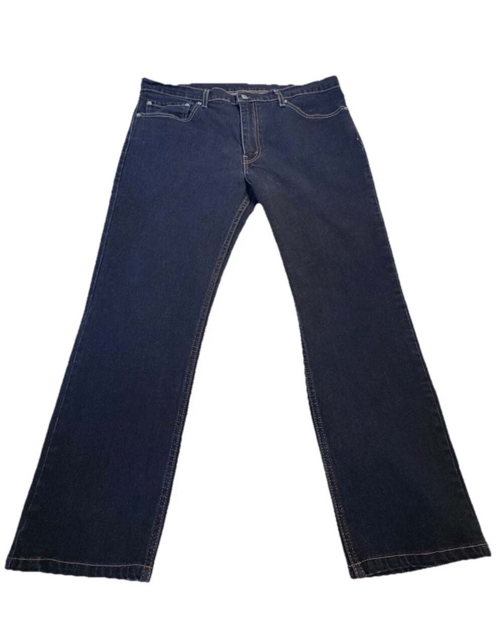 Levis 511 Dark Wash Denim Blue Jeans Straight Leg Mens 38x32